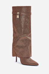 Enathlin - Bottes décorées à talon fin - marron